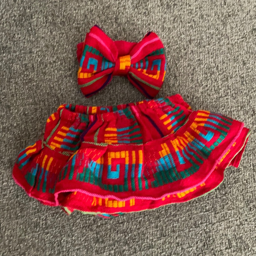 Baby and toddler bloomers with headband bow